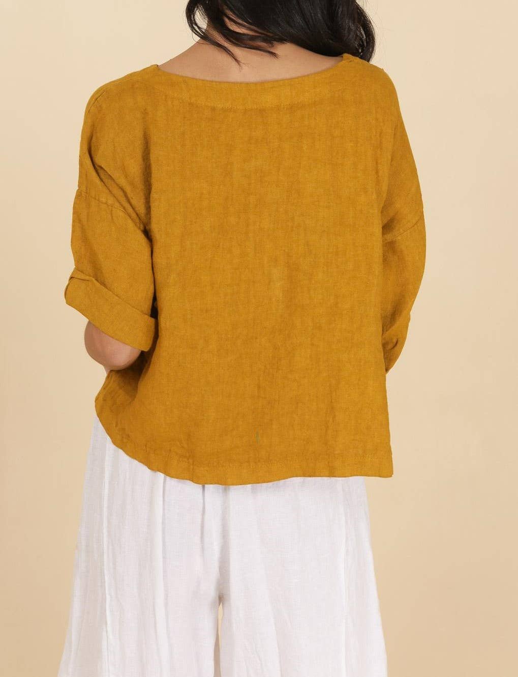 Faith Round Neck Linen Top