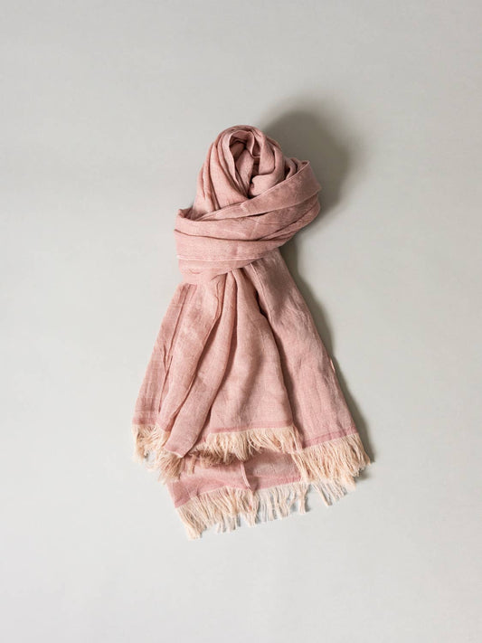 Haolu Cotton Wool Stole - Red Plum