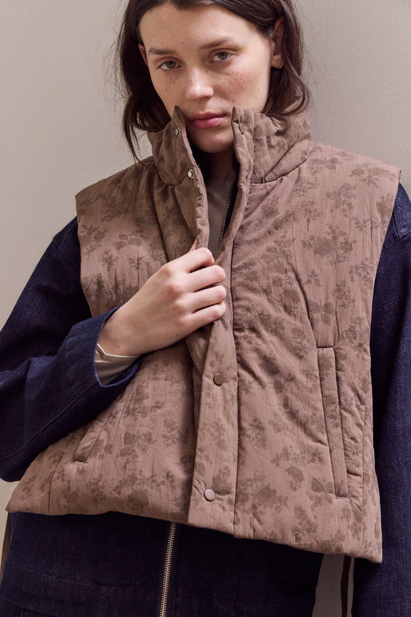 Sora Floral Padded Vest