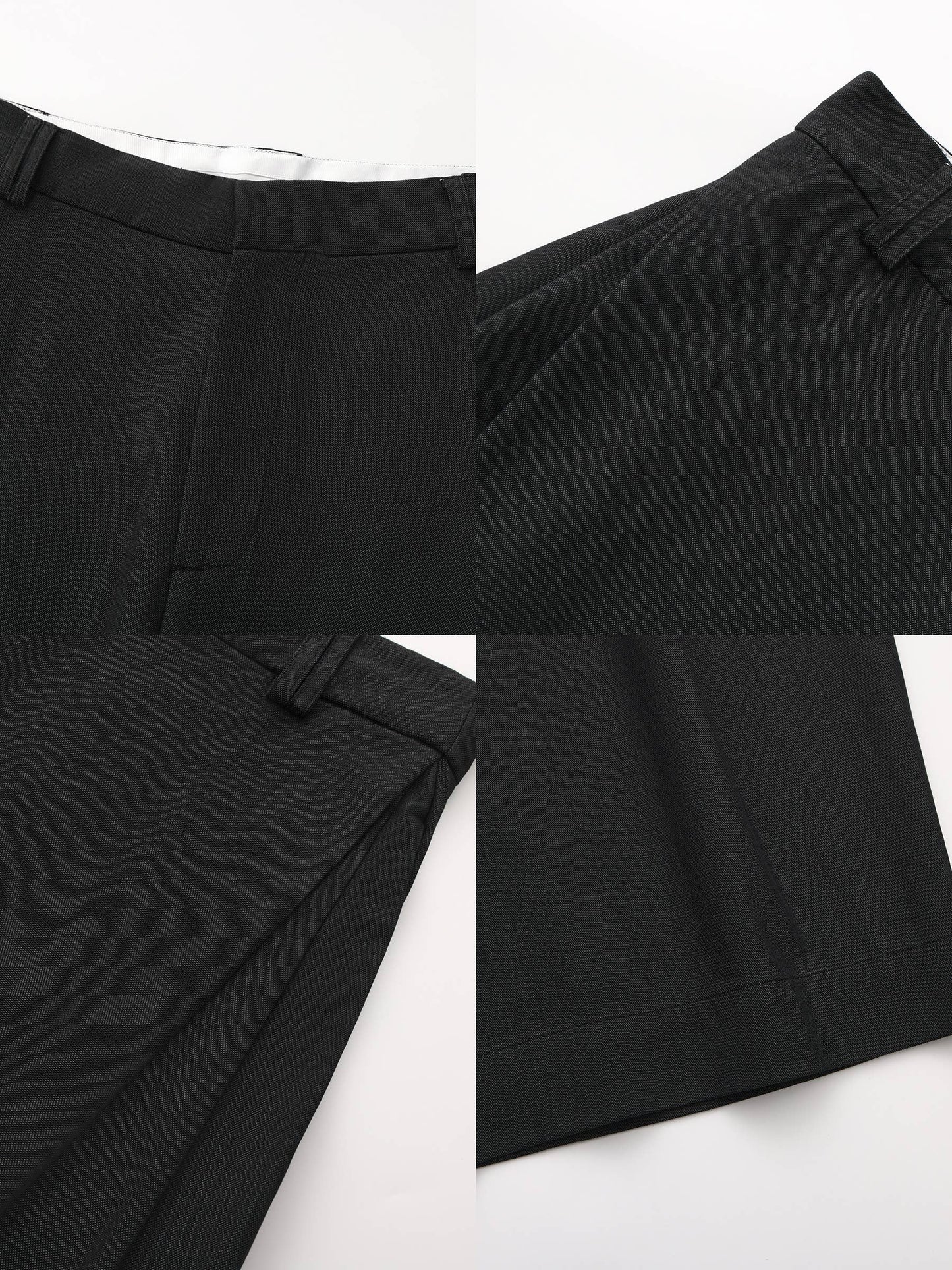 Wide-Leg Tapered Tailored Trousers