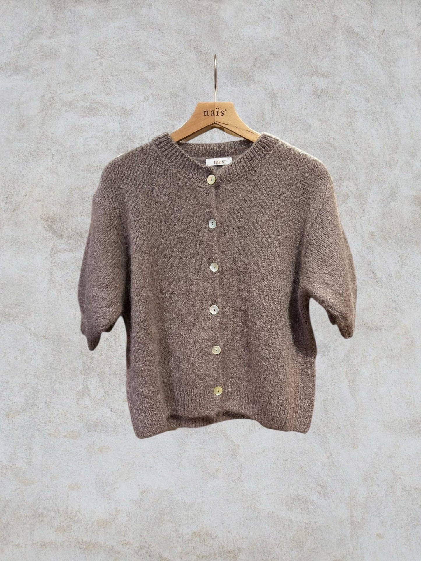 Eliza Mohair and Wool Short Sleeved Cardigan