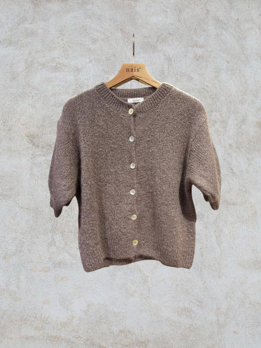 Eliza Mohair and Wool Short Sleeved Cardigan