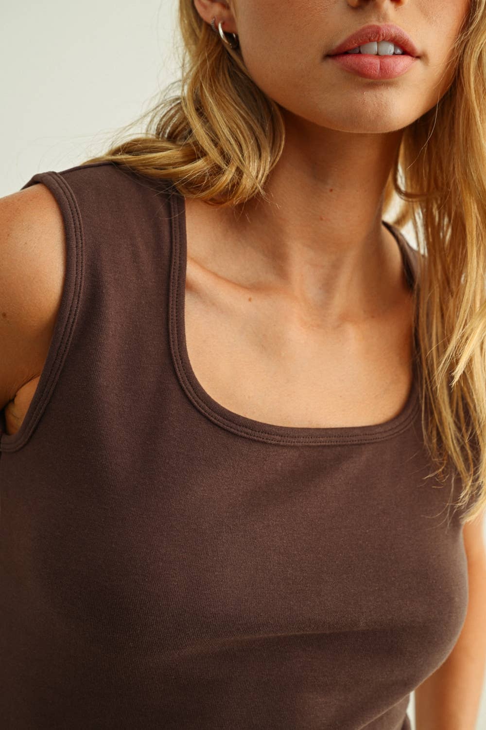 Sable Square Neck Tank Top