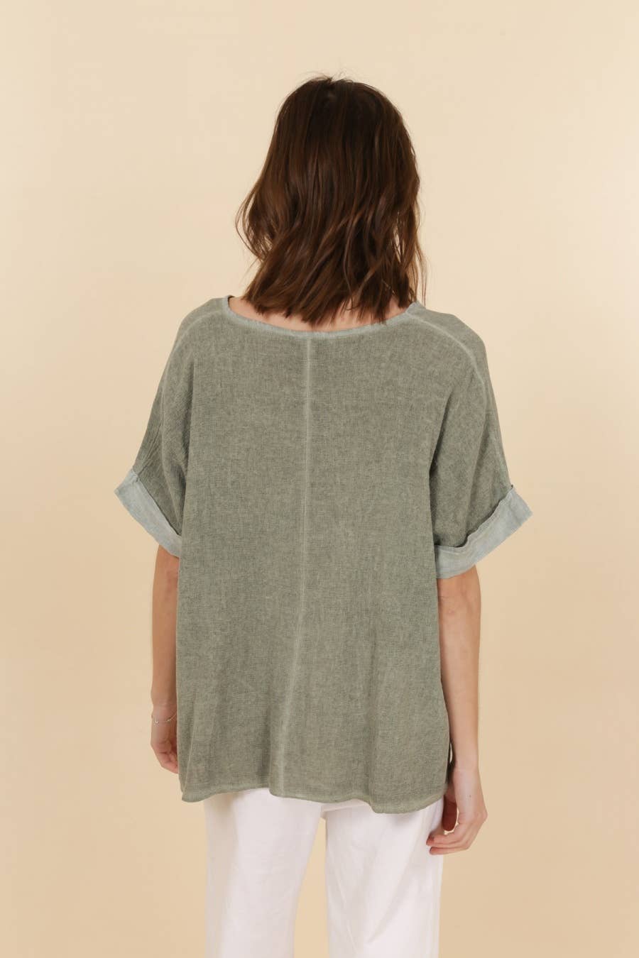Anna Cotton Linen Oversized Tee