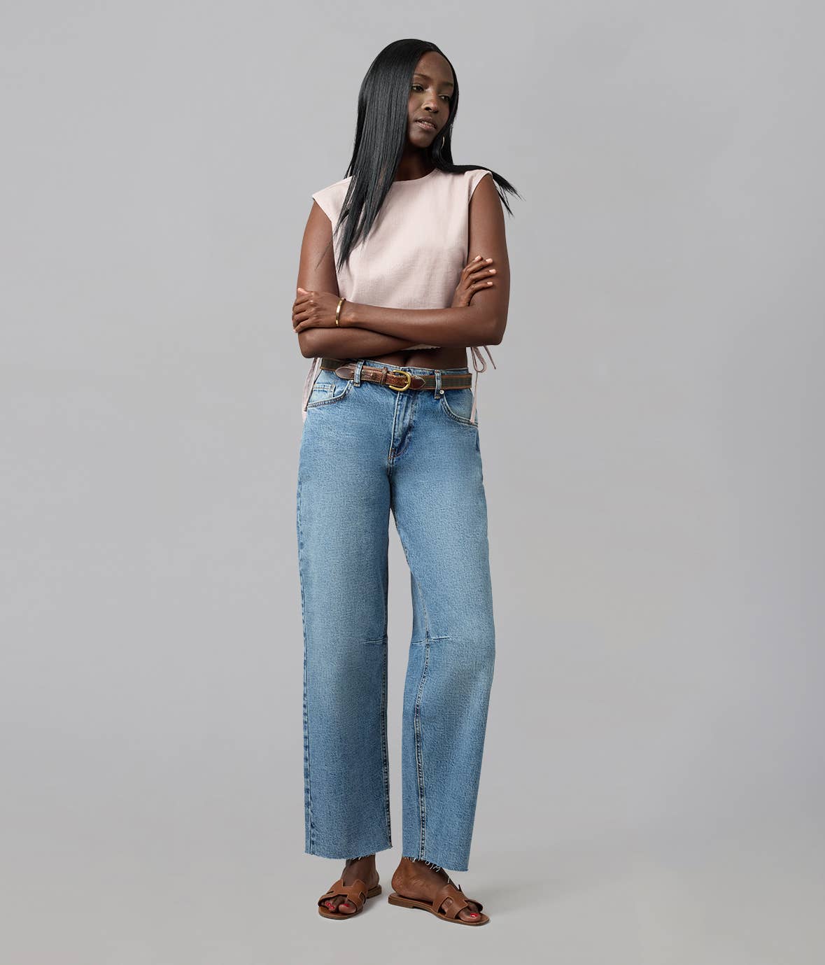 DYLAN High Rise Barrel Jeans 30" Inseam