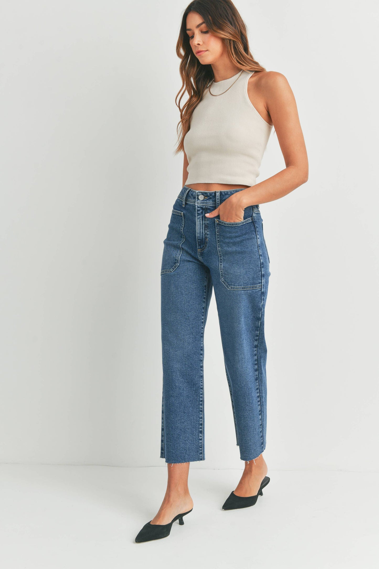 Utility Wide Leg Jeans