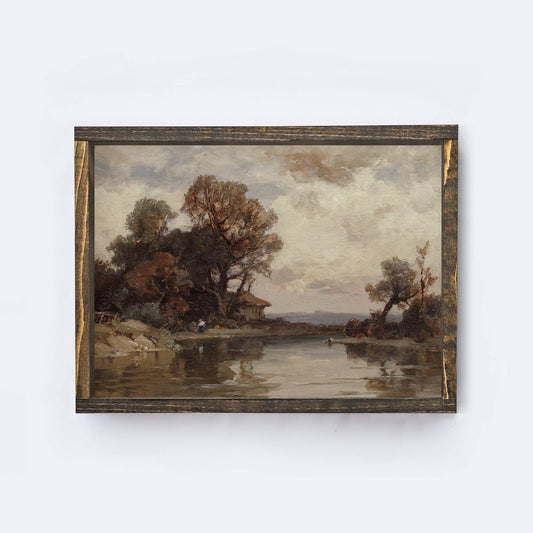 Vintage Landscape Painting Framed Print