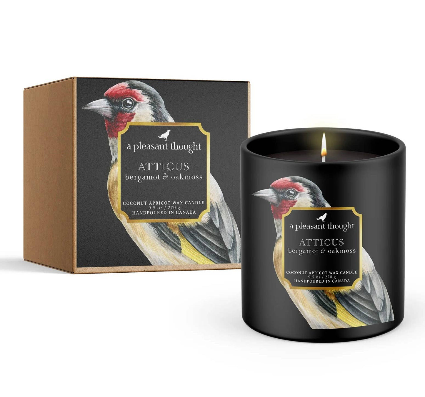 Atticus | Bergamot & Oakmoss | Raven Candle