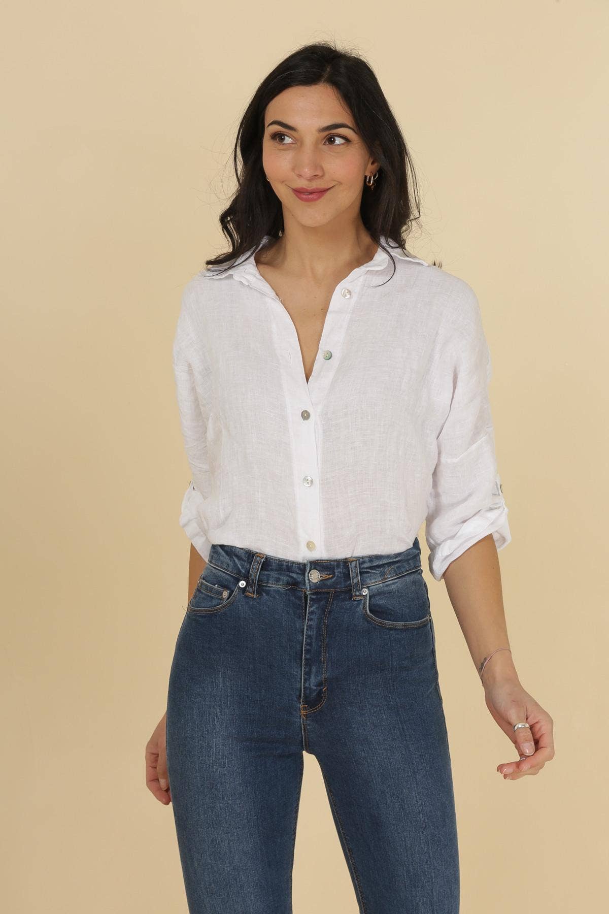 Erica Linen Buttondown