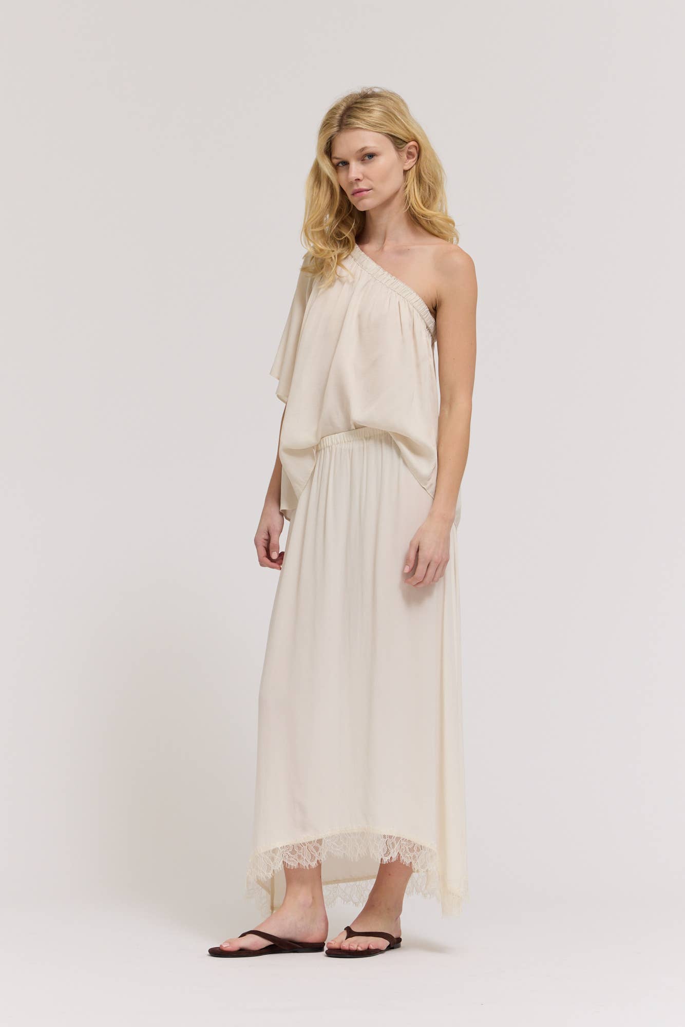 Senni Lace Satin Skirt