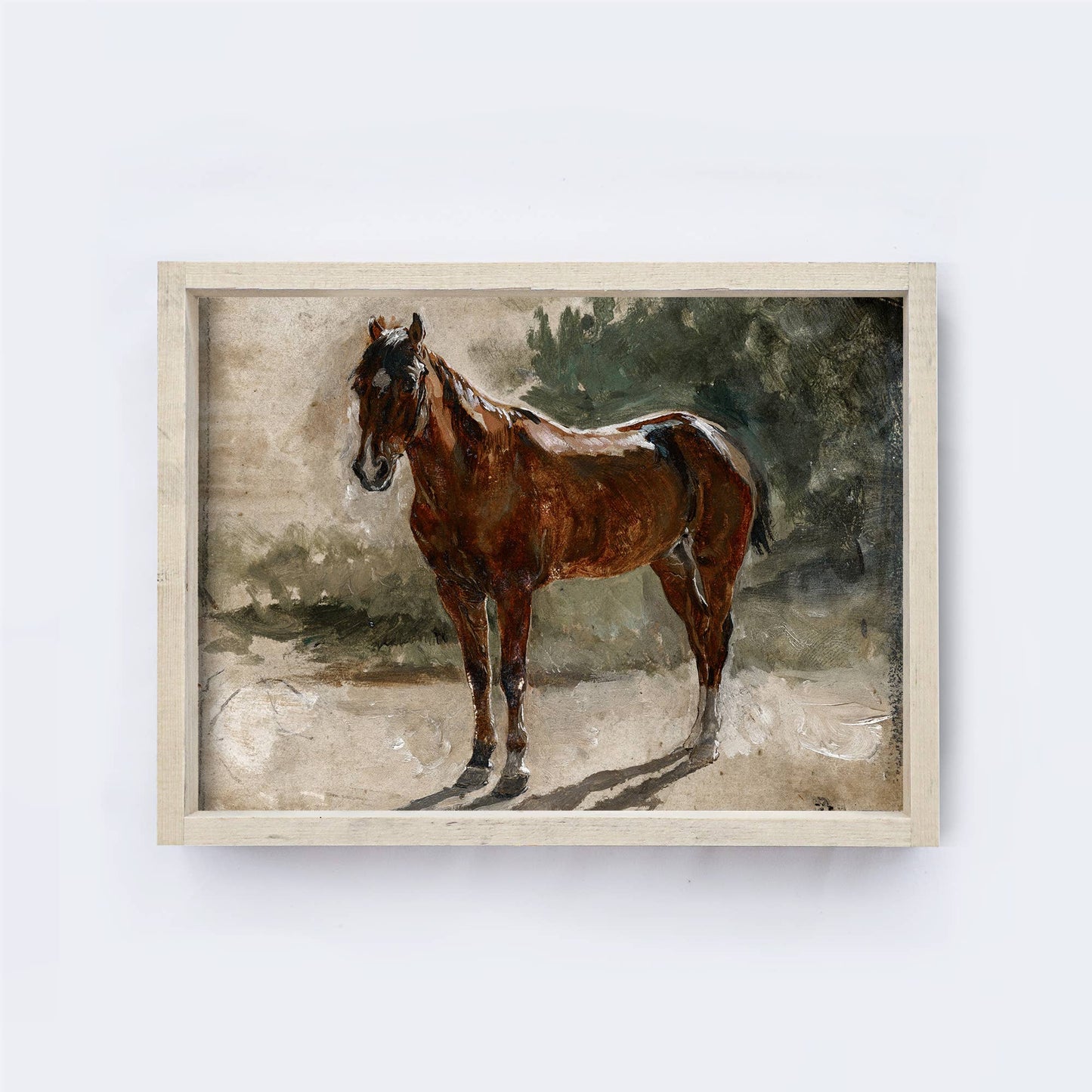 Vintage Horse Painting Framed Print
