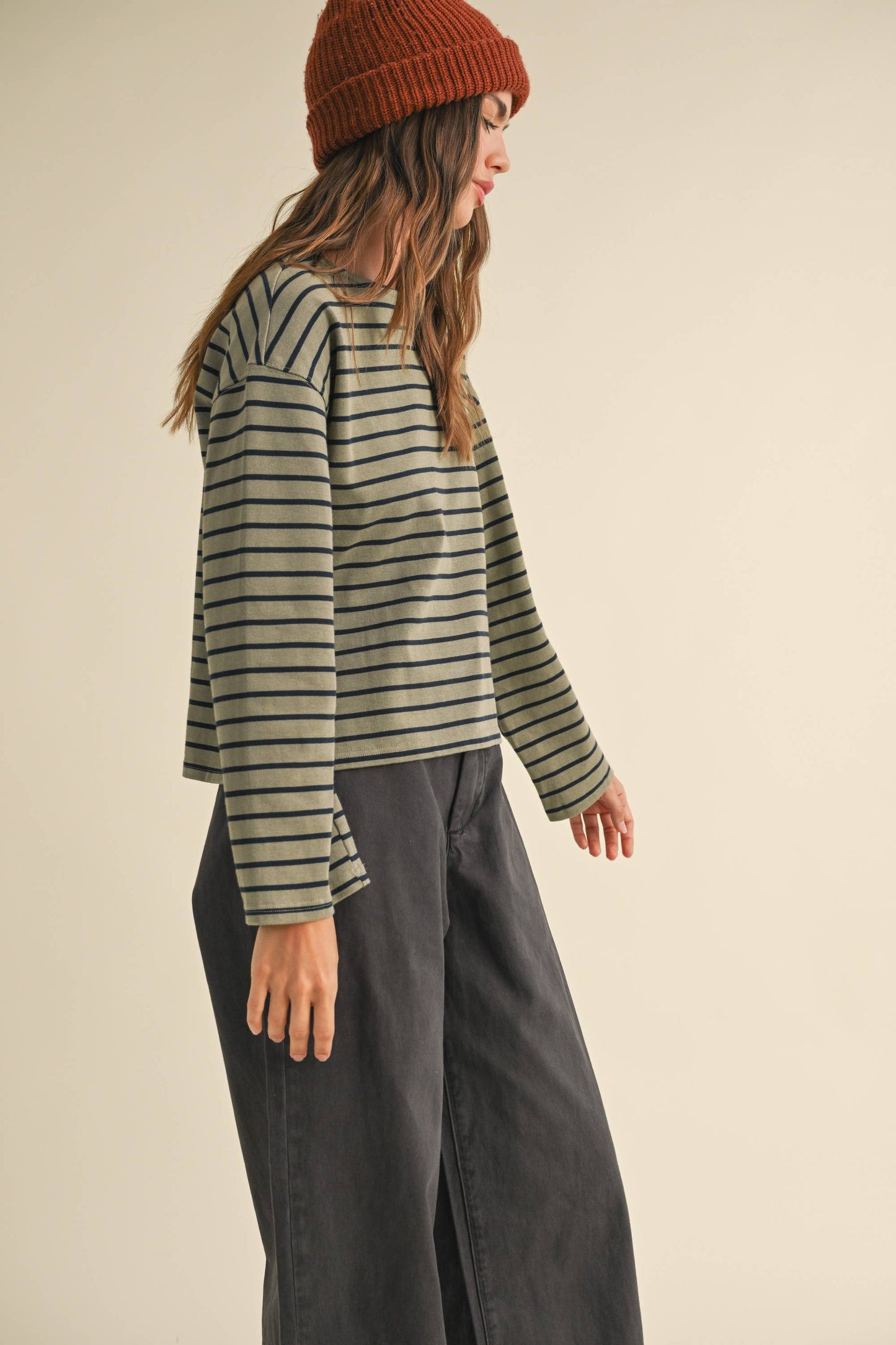 Monica Striped Long Sleeve Top