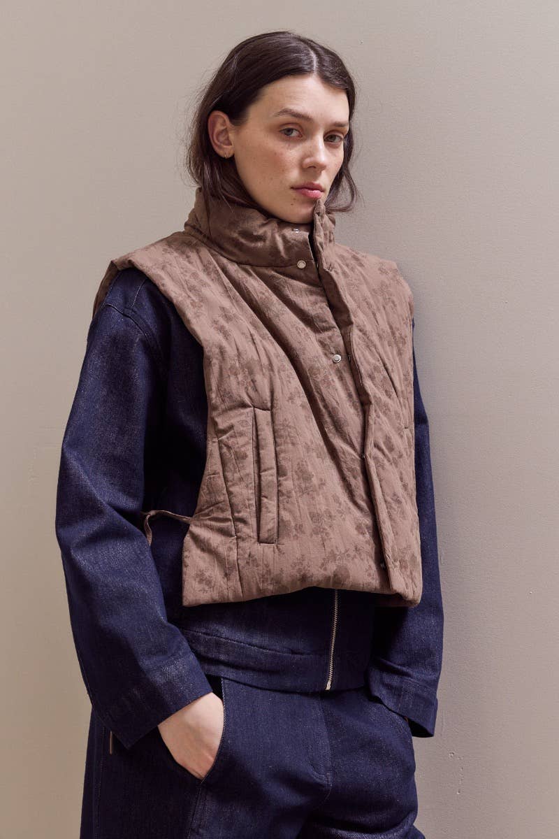 Sora Floral Padded Vest