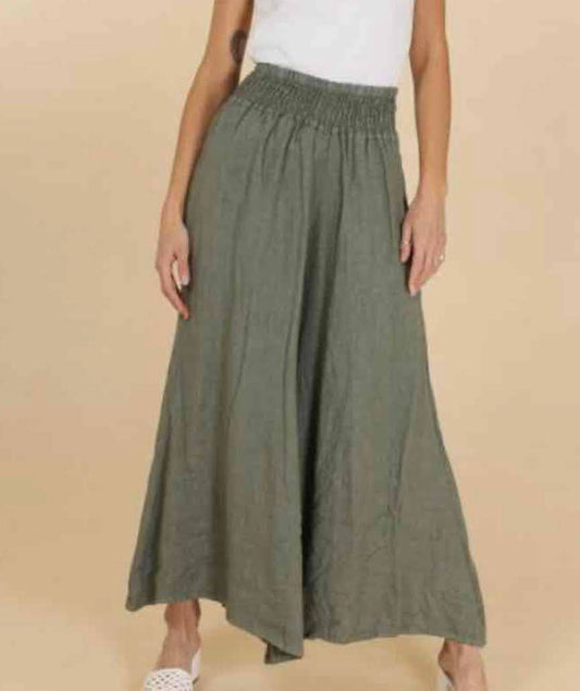 Gabriella Flared Linen Trousers