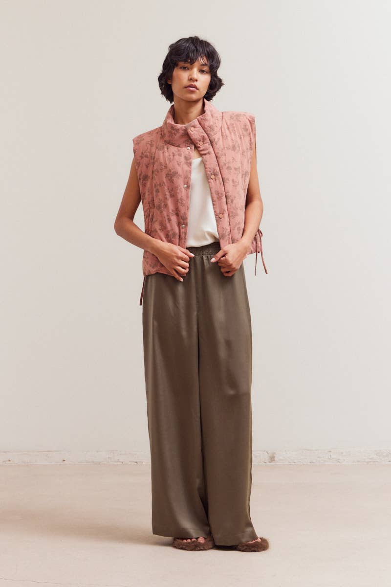 Sora Floral Padded Vest