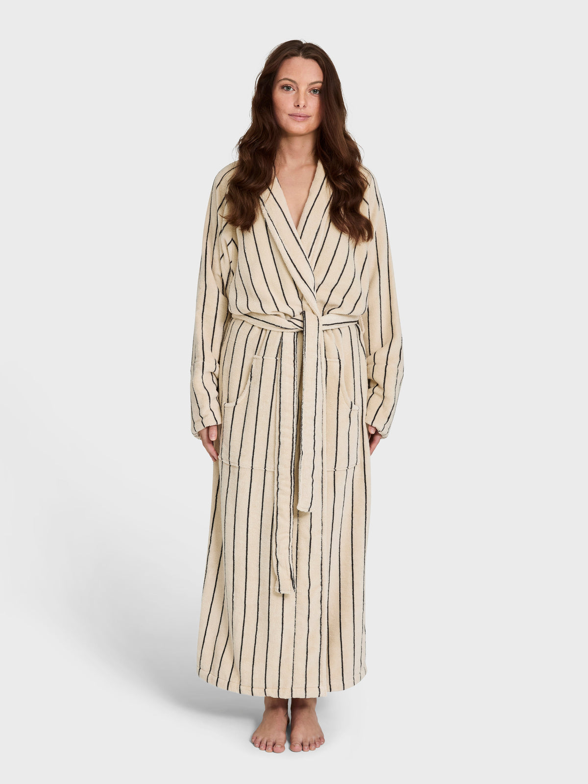 Naram Bathrobe Creme & Ink