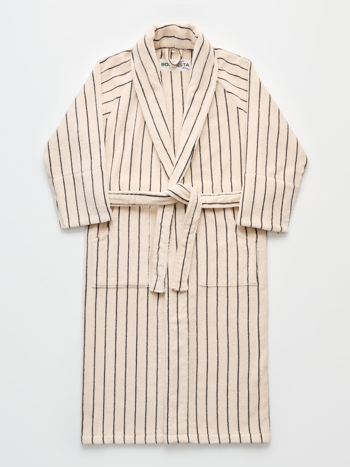 Naram Bathrobe Creme & Ink