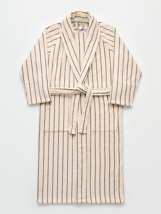 Naram Bathrobe Creme & Ink