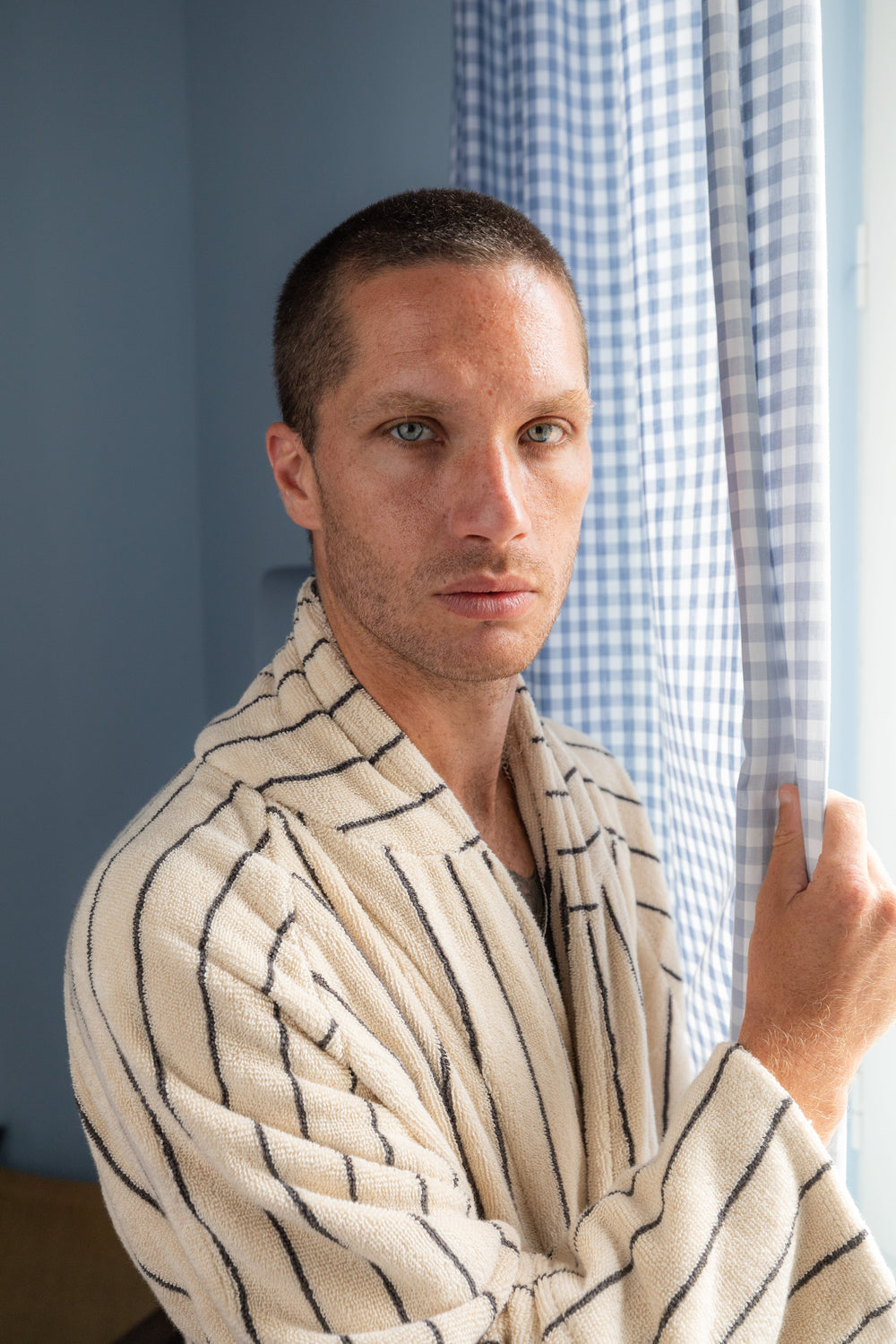 Naram Bathrobe Creme & Ink