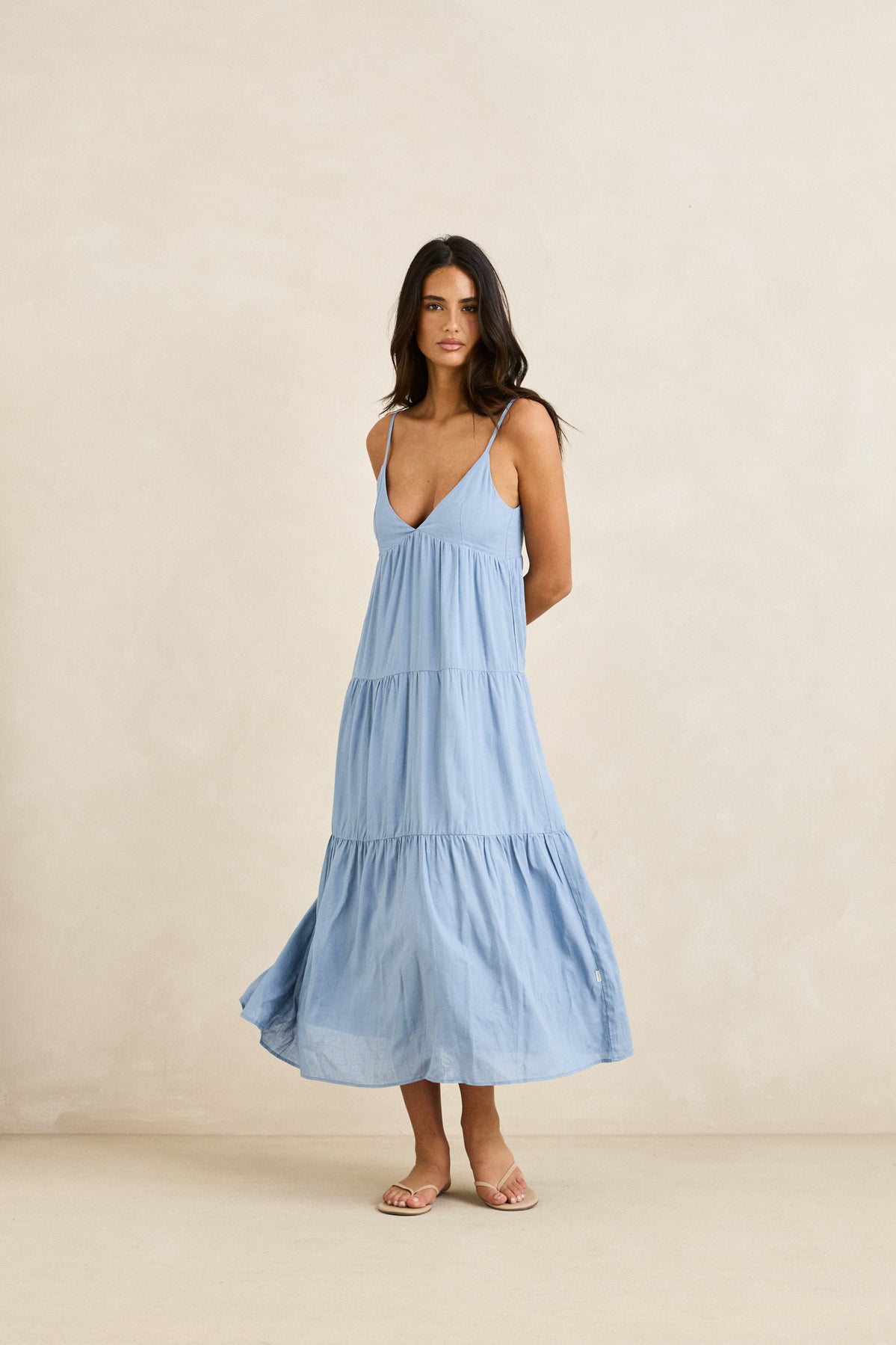 Classic Tiered Midi Dress