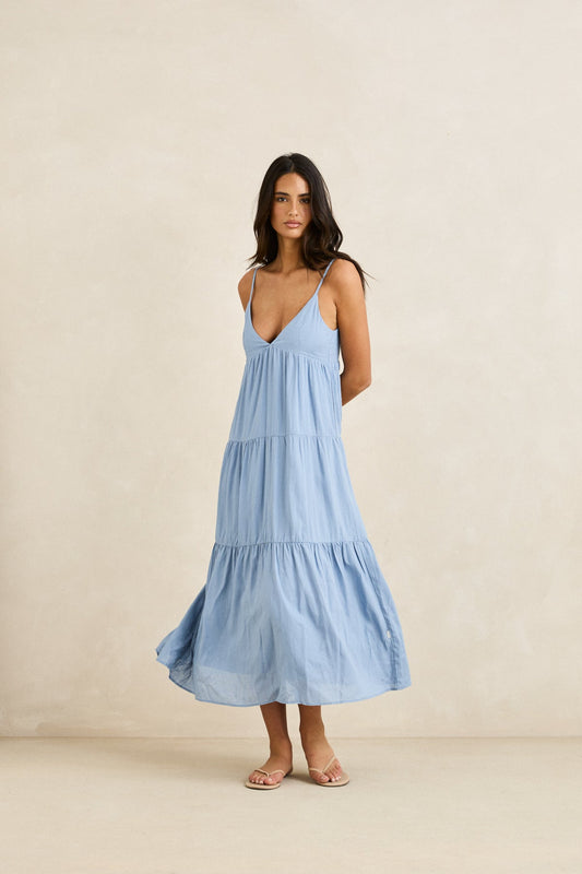 Classic Tiered Midi Dress