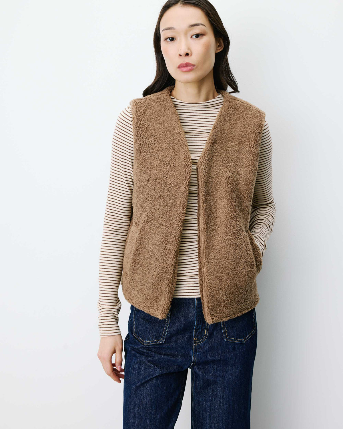 Avery Faux Shearling Vest