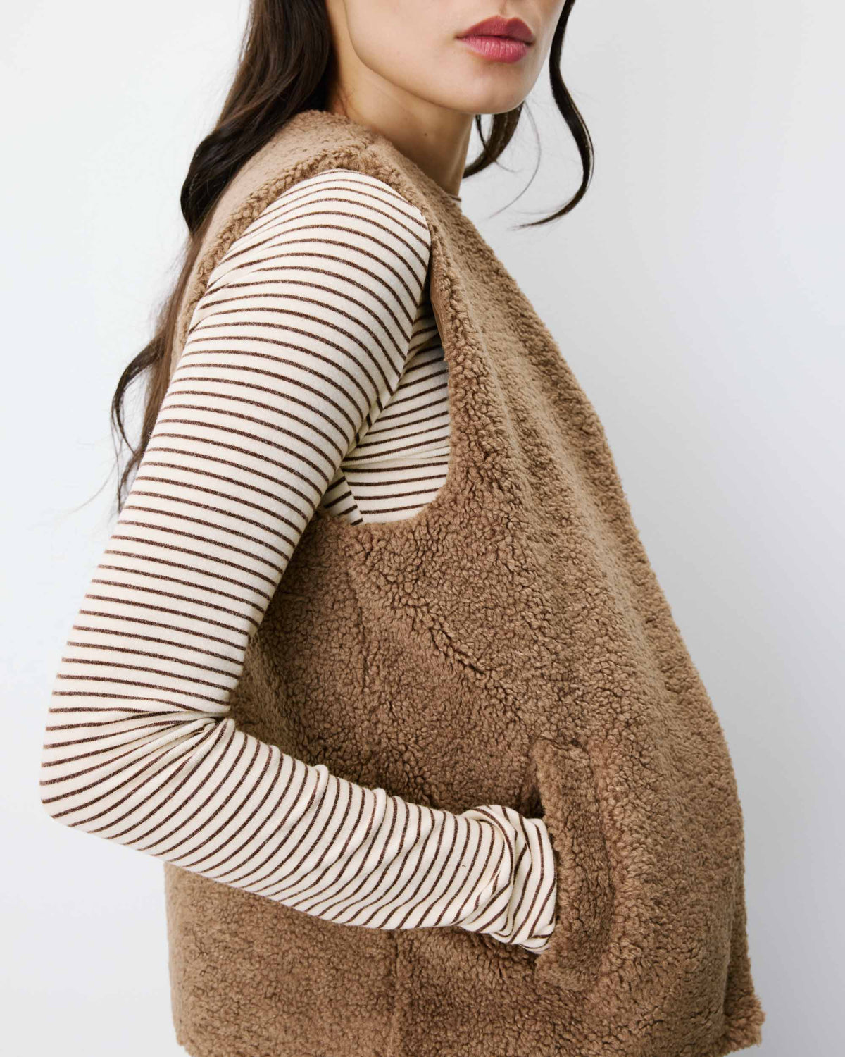 Avery Faux Shearling Vest