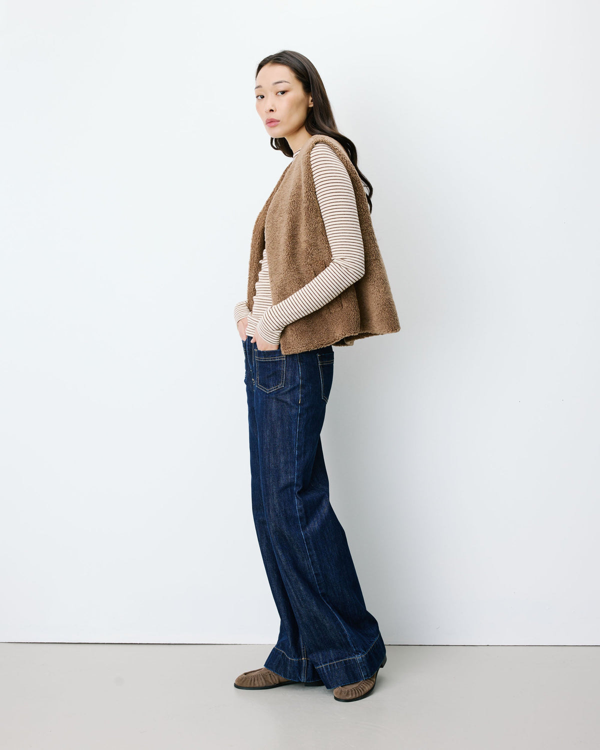 Avery Faux Shearling Vest