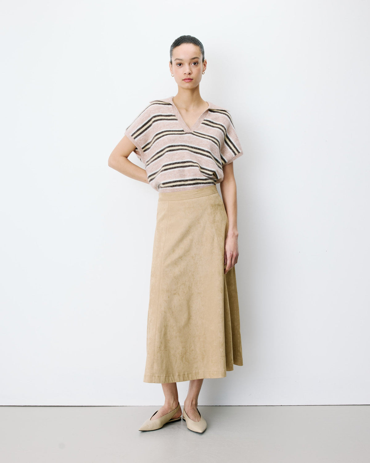 Ariana Faux Suede Maxi Skirt