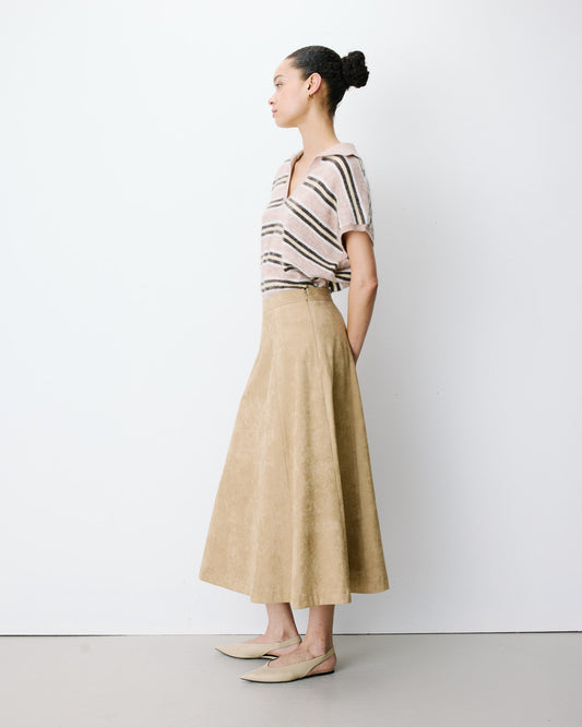 Ariana Faux Suede Maxi Skirt