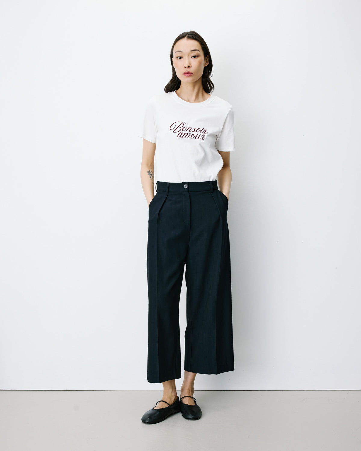 Atlantis Wide-leg Cropped Tailored Pants