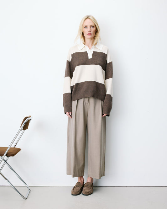 Astre Striped Polo Sweater