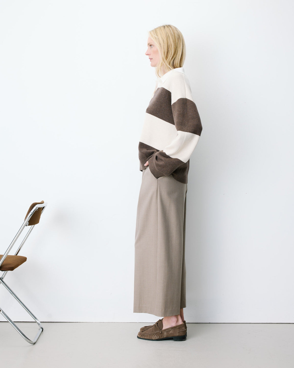 Astre Striped Polo Sweater