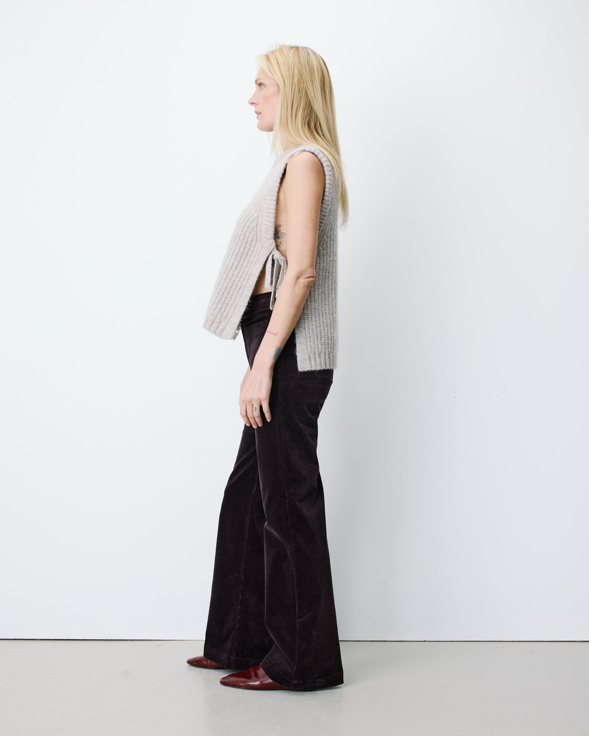 Argan Knit Vest with Ties