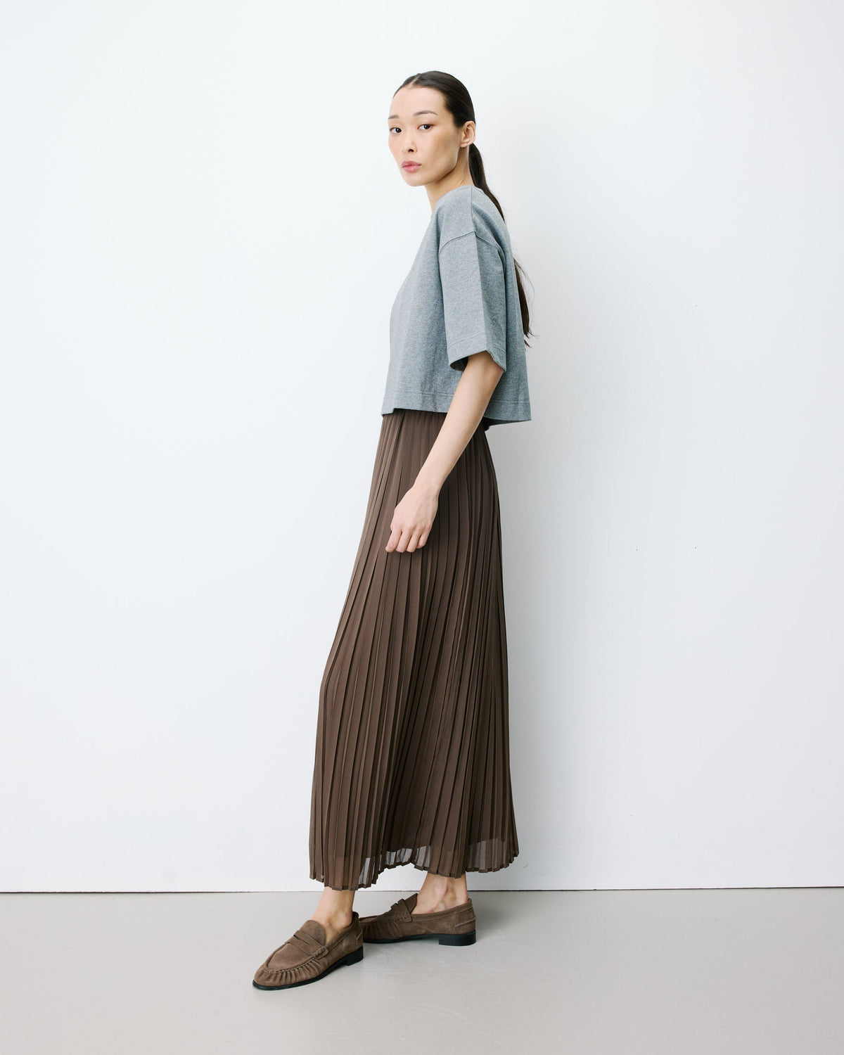 Arvel Boxy Cropped Cotton Tee Shirt