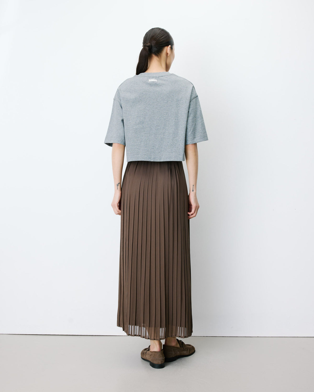 Arvel Boxy Cropped Cotton Tee Shirt