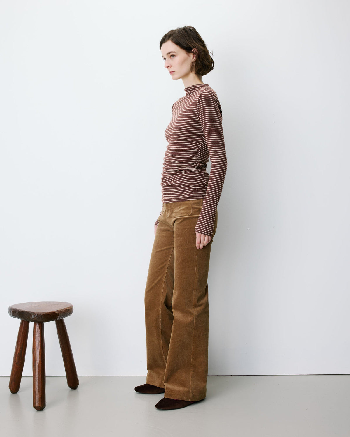 Aralee Striped Mockneck Top