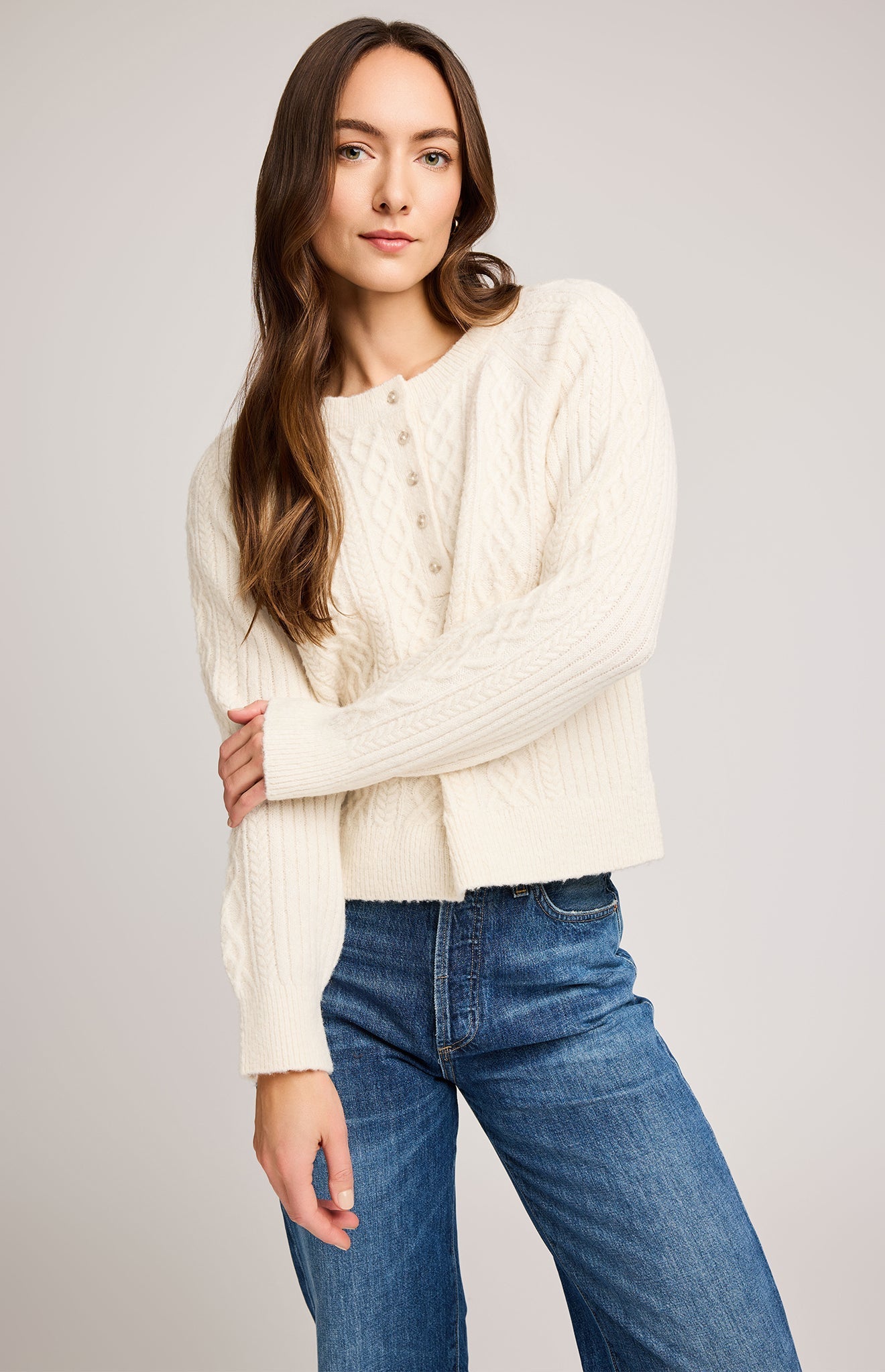 Aspen Cable Knit Henley