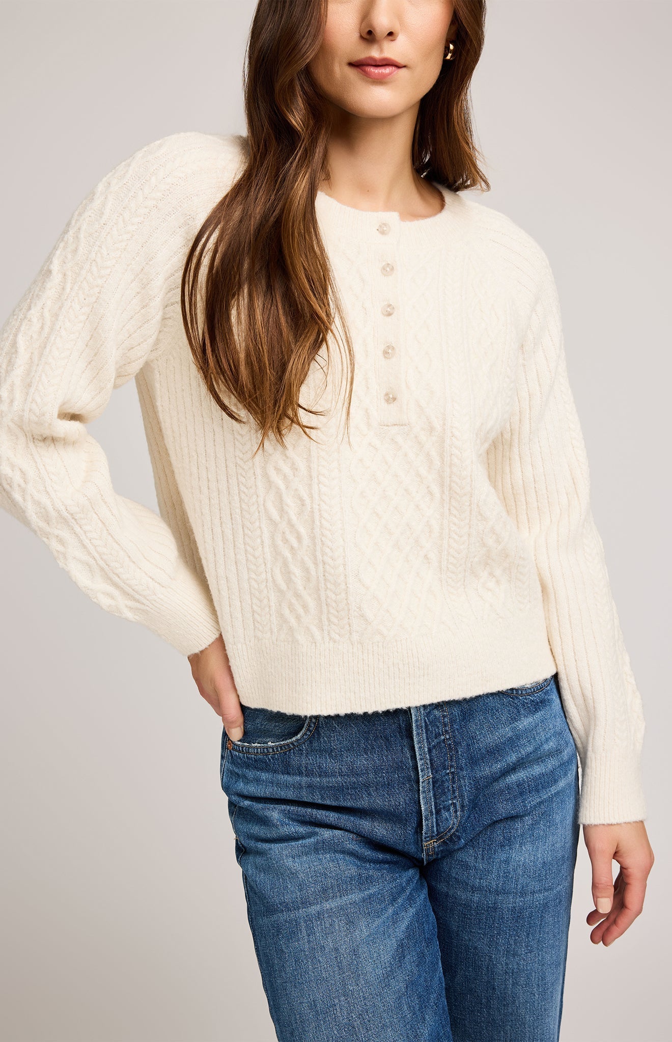 Aspen Cable Knit Henley