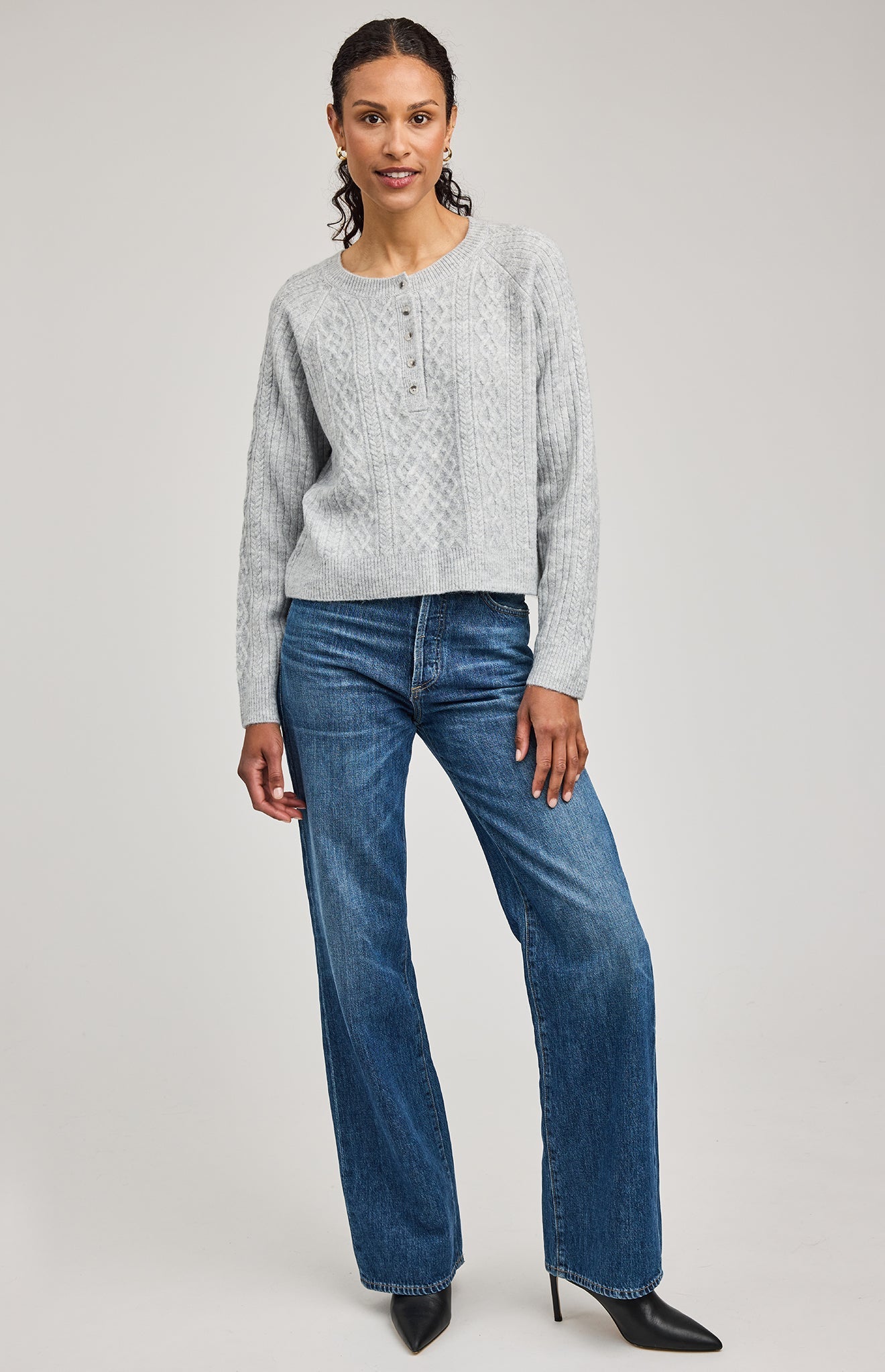 Aspen Cable Knit Henley