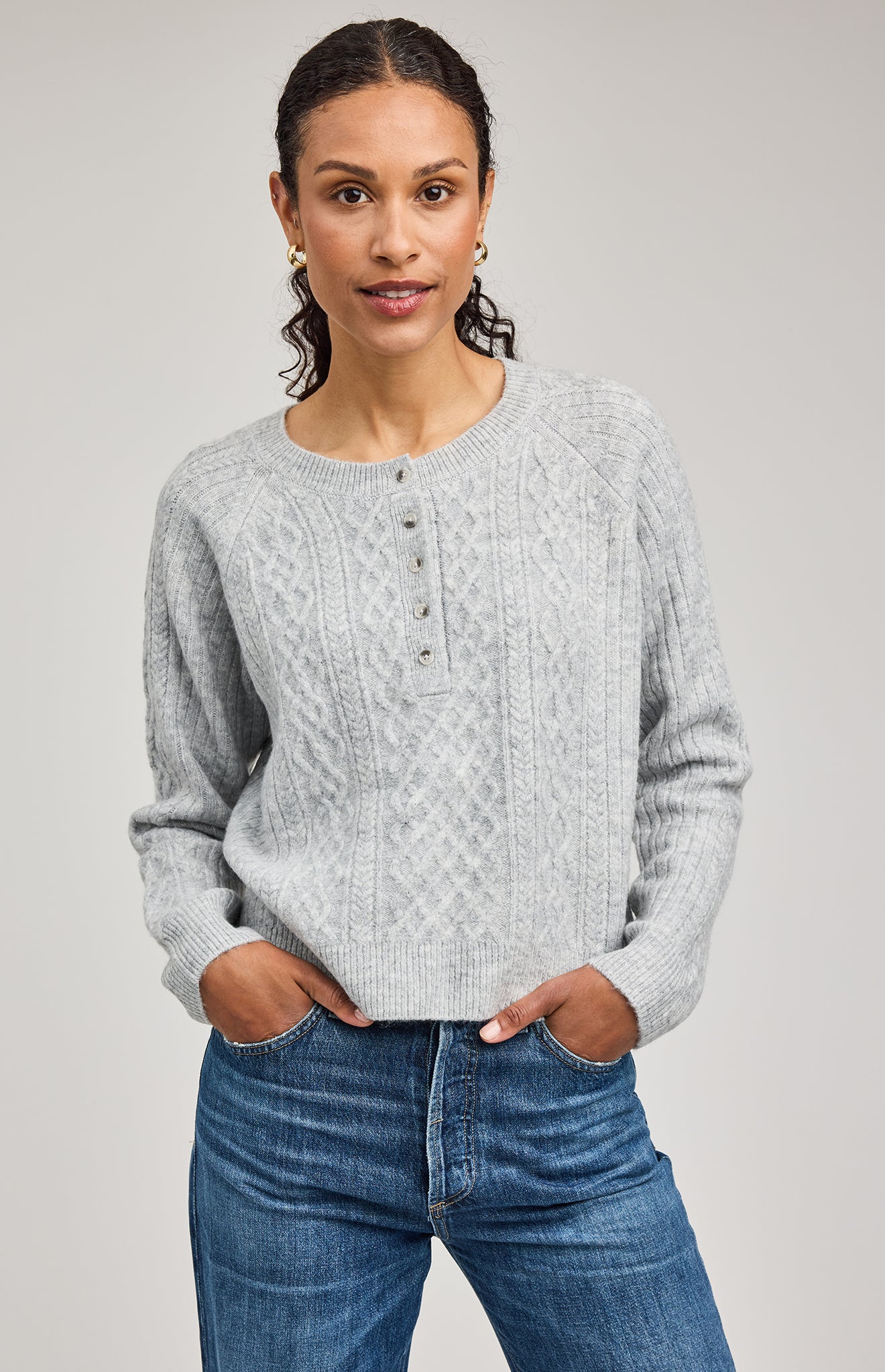 Aspen Cable Knit Henley