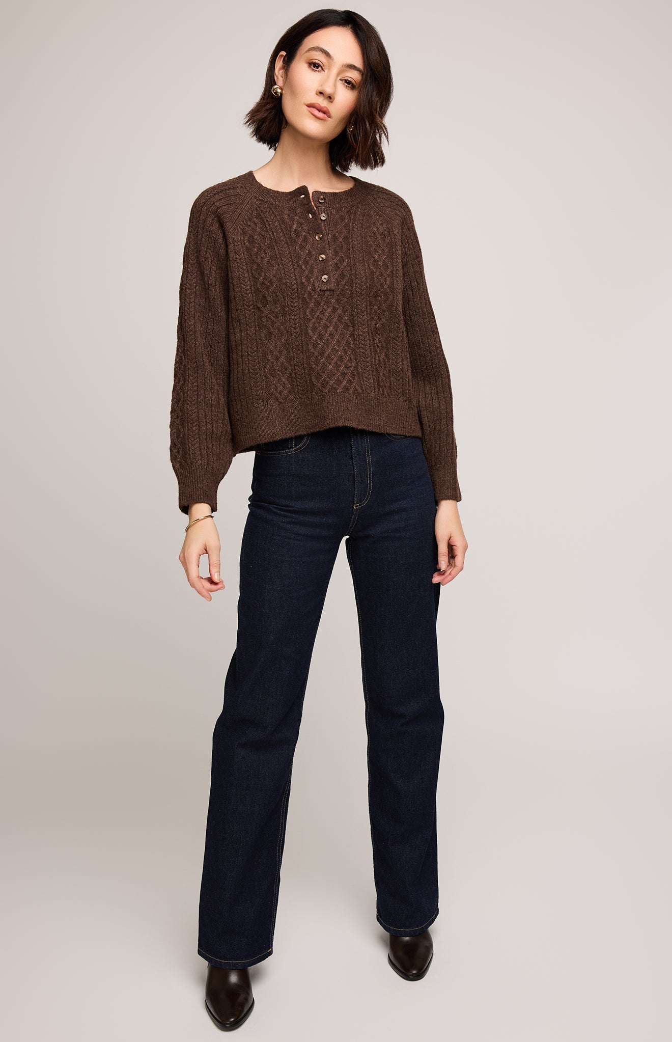 Aspen Cable Knit Henley