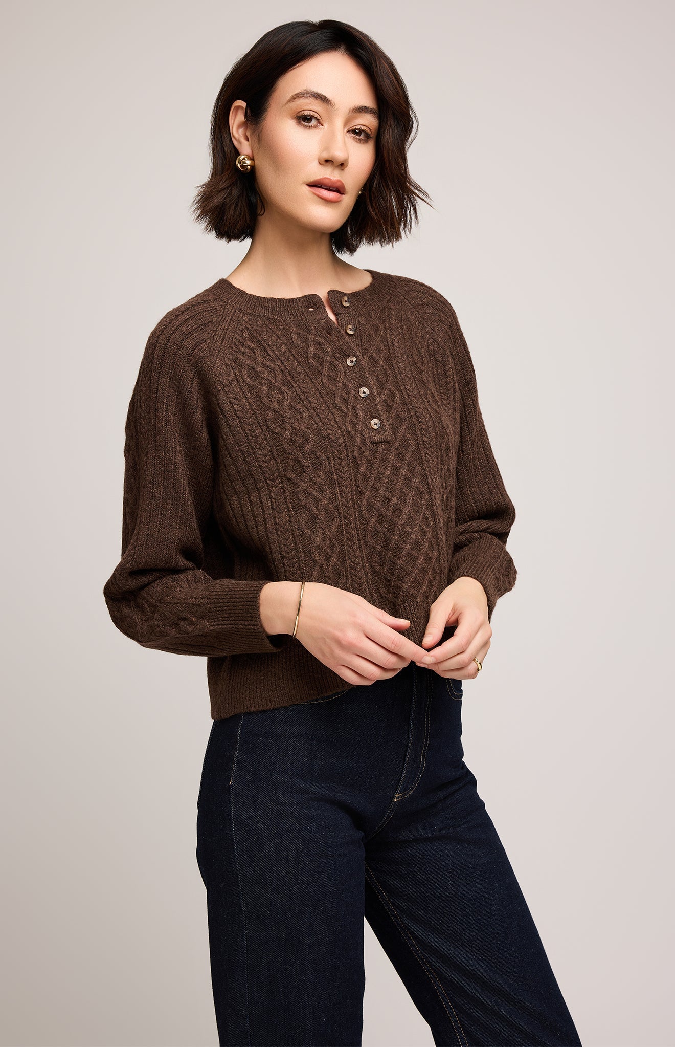 Aspen Cable Knit Henley