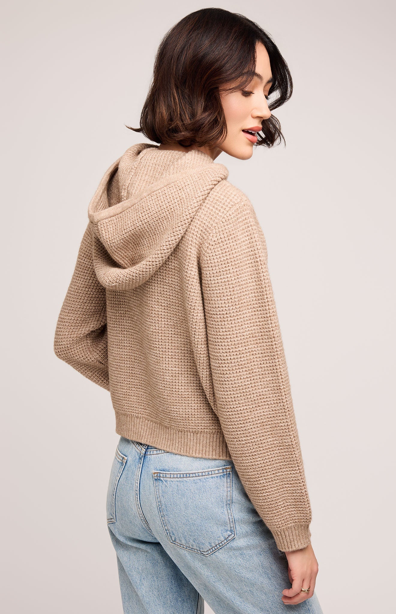 Jessica Waffle Knit Hoodie