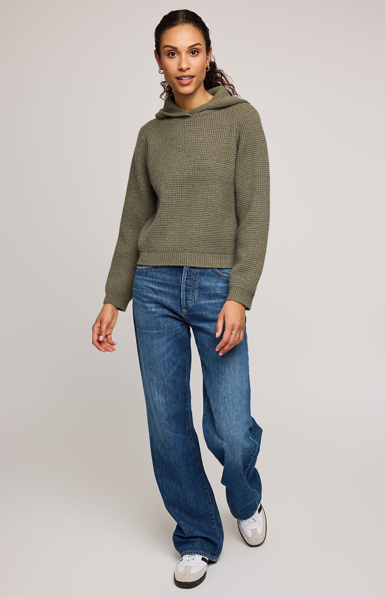 Jessica Waffle Knit Hoodie