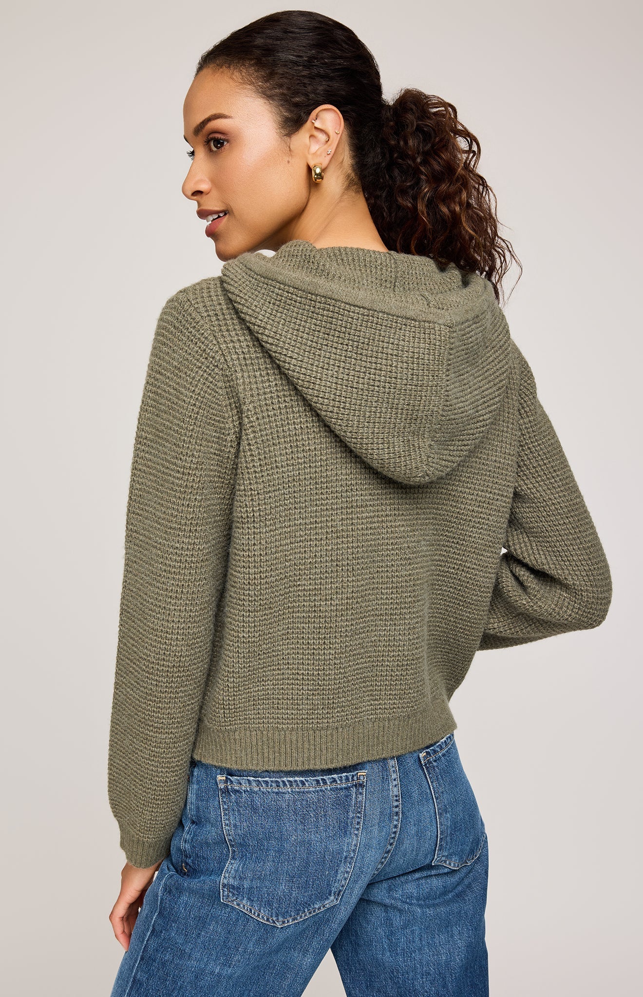 Jessica Waffle Knit Hoodie