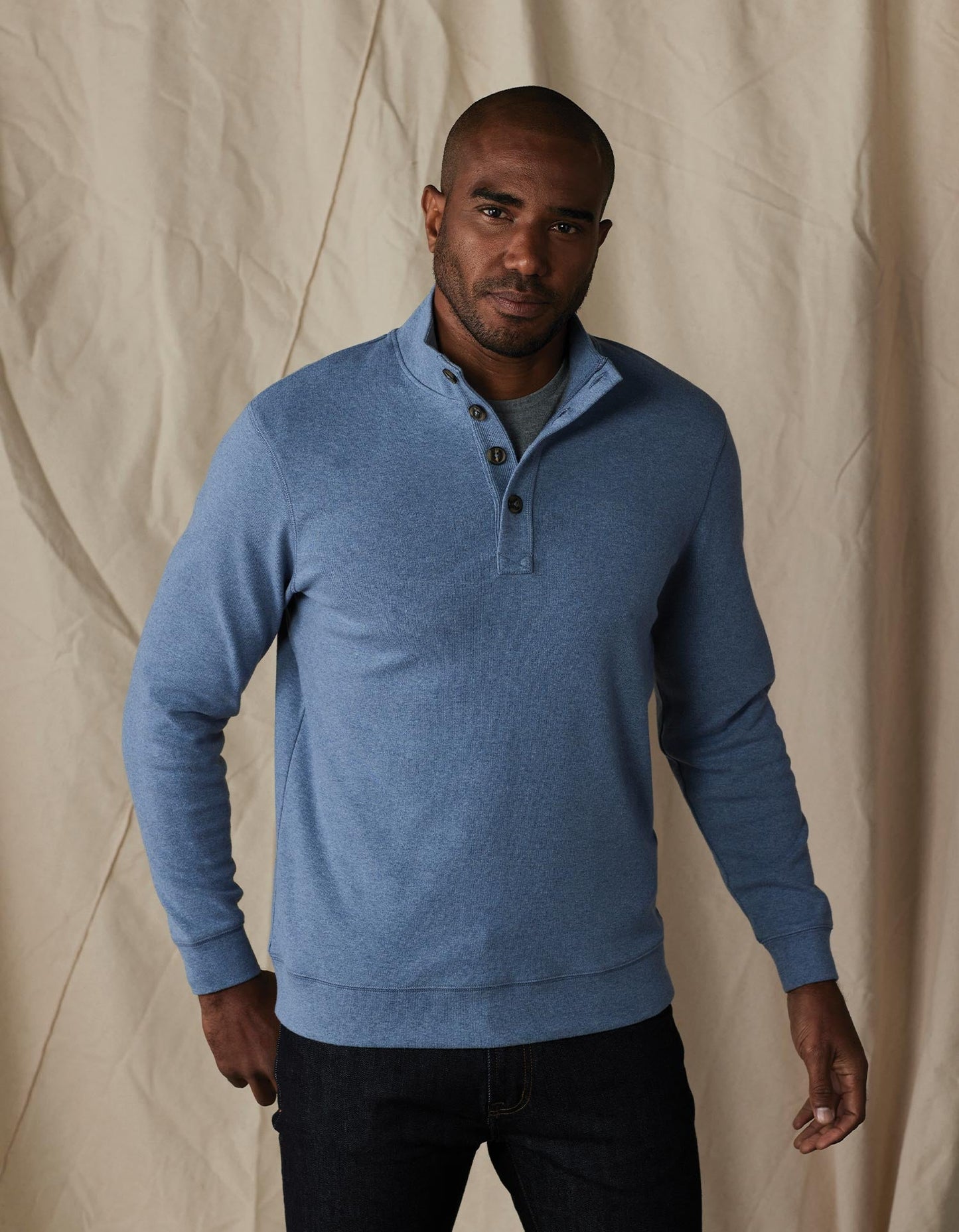 Puremeso Button Popover Sweater