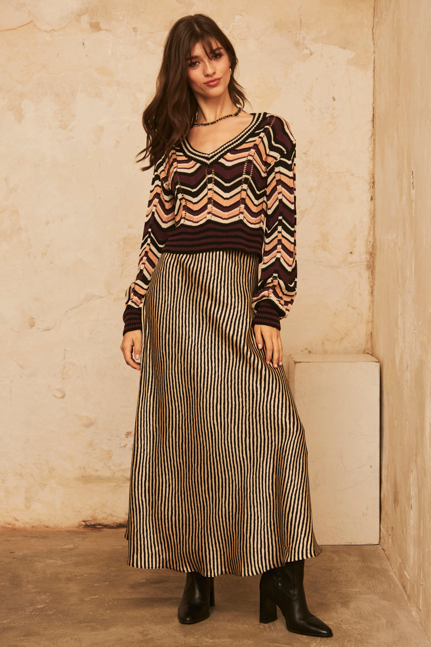 Helma Striped Skirt