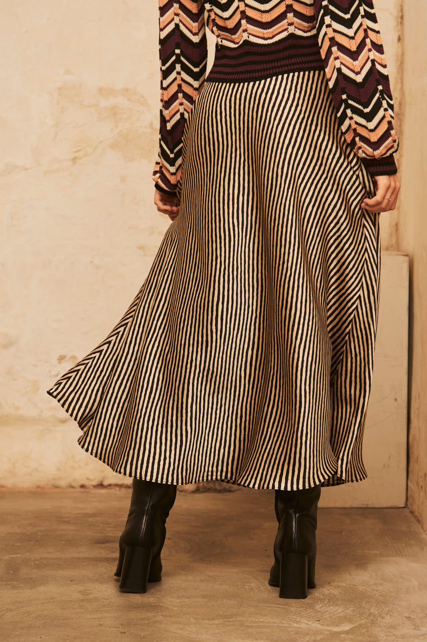 Helma Striped Skirt