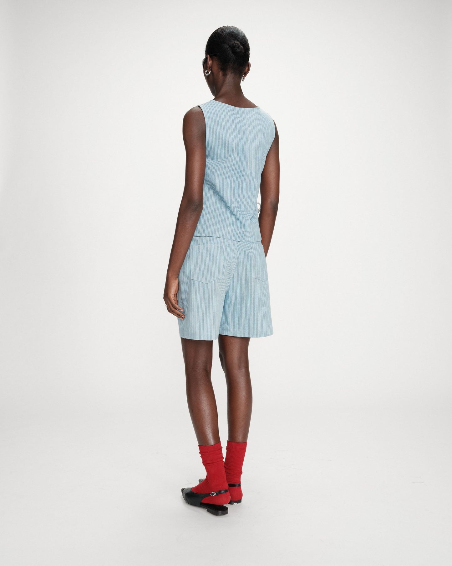 Vendome Sleeveless Denim Top
